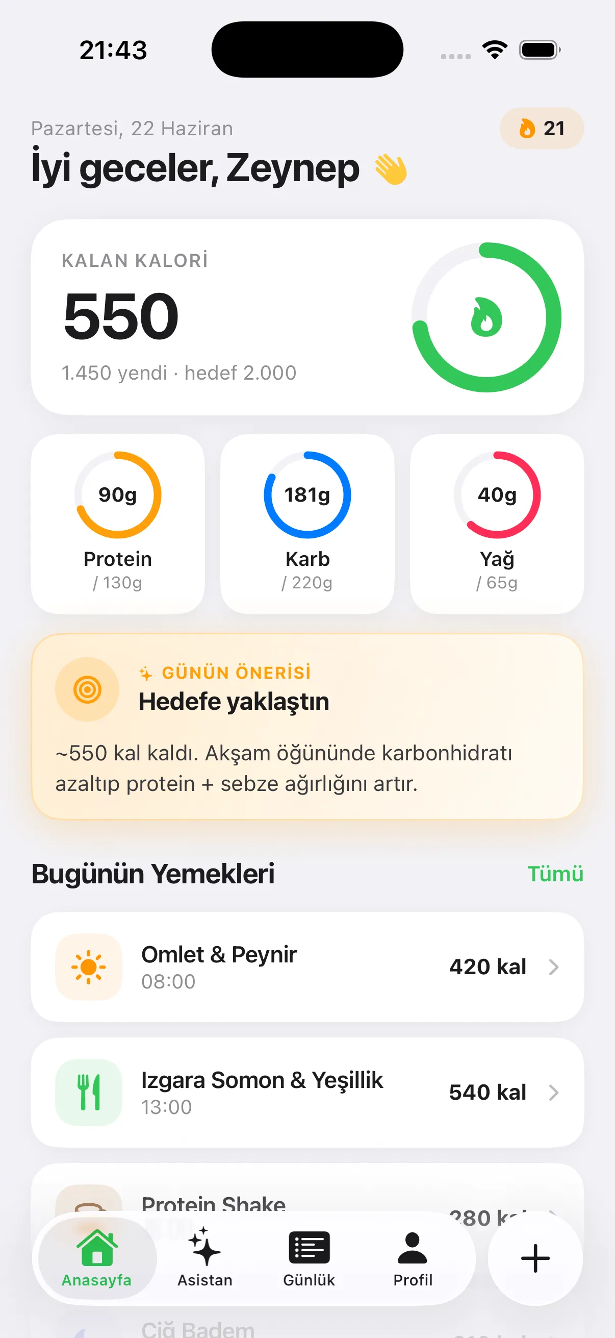Calbit app screenshot